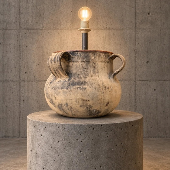 Grande lampe vase Vallauris années 1970 / marquée – Ceramic, Mid Century Modern (photo 5 of 7)