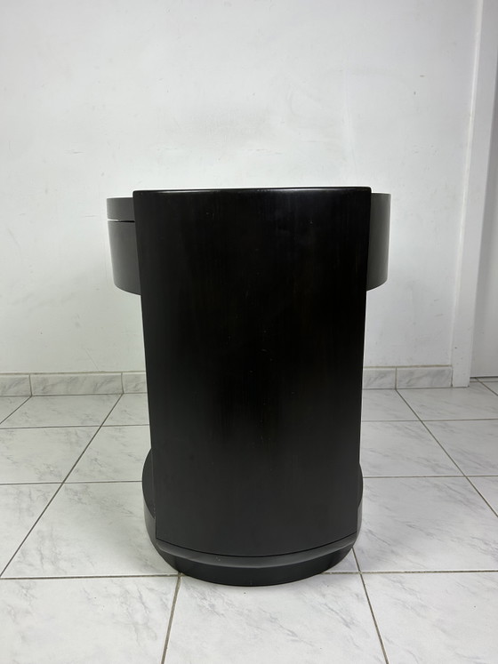 Image 1 of Table d'appoint McGuire San Francisco, bois massif laqué noir
