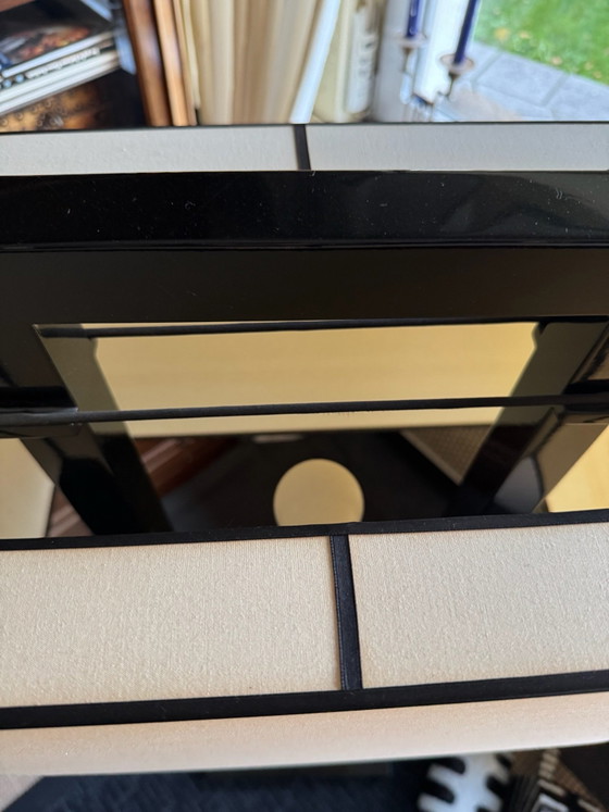 Lambert „Naoko“ Designer Floor light, Black Piano Lacquer & Cotton, Wood, White (photo 6 of 7)