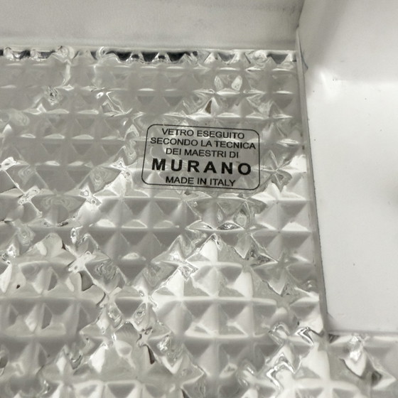 Image 1 of Coppia di applique da parete moderne in vetro di Murano italiano con texture