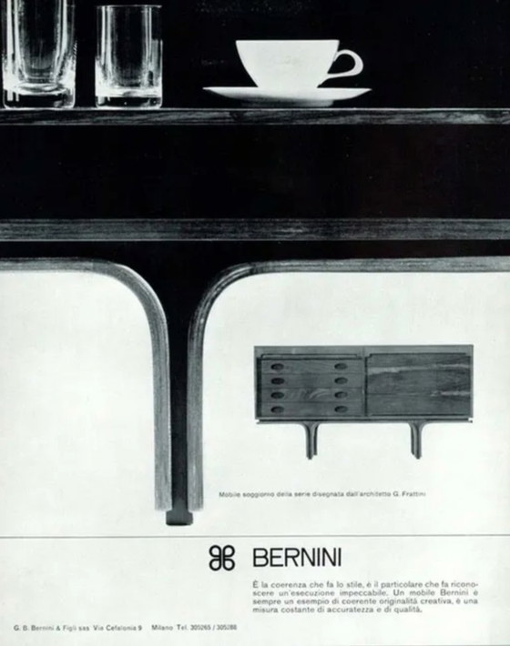 Credenza in palissandro di Gianfranco Frattini per Bernini, anni '60. – Credenze, Legno (photo 15 of 17)