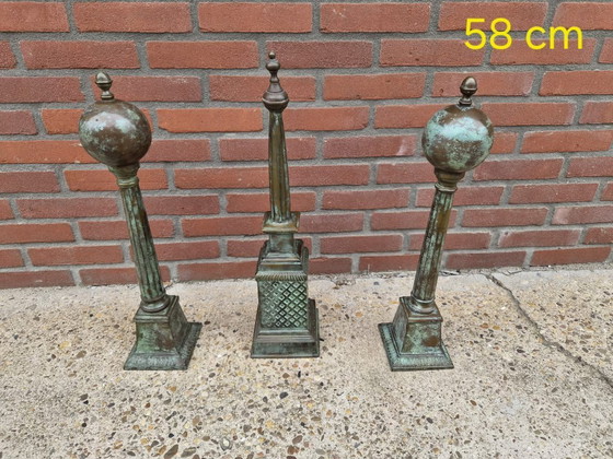 Image 1 of 3 ornements de style Empire aspect bronze