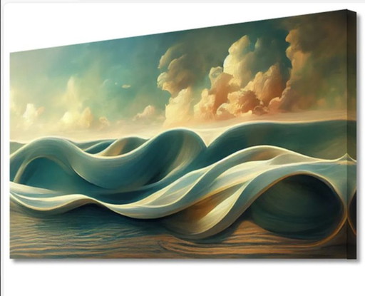 Salvador Dalí, Onde moderne su tela – lithos zeefdrukken, Canvas (photo 2 of 5)
