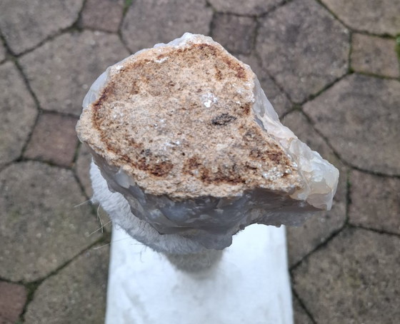 Wunderschöner großer echter weißer Achat Edelstein.💎 – witte agaat edelsteen.💎, Dekorative Objekte (photo 11 of 12)