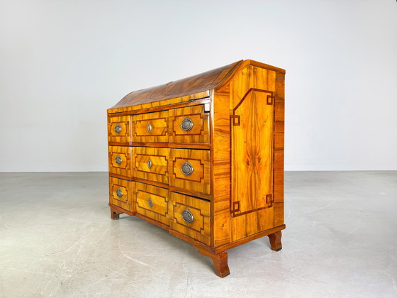 Image 1 of Cómoda secreter barroca original de 1700 en nogal antiguo