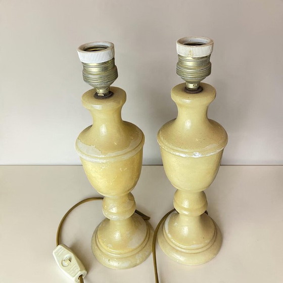 Lampade da tavolo portoghesi classiche in alabastro a forma di urna, set di 2 – Pietra (photo 2 of 8)