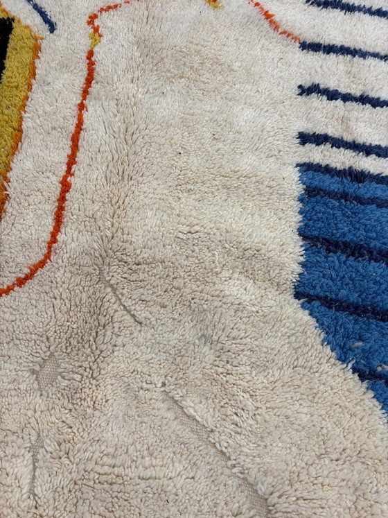 Image 1 of Marokkaans handgemaakt wollen tapijt 160x250 cm – Beni Ourain stijl kleurrijk Berber tapijt