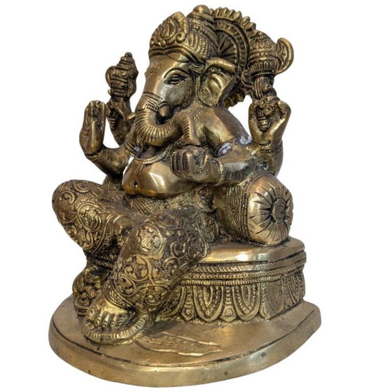 Antique Indian Bronze Ganesha – 19th Century - 112 – Sculpture (photo 8 of 10)