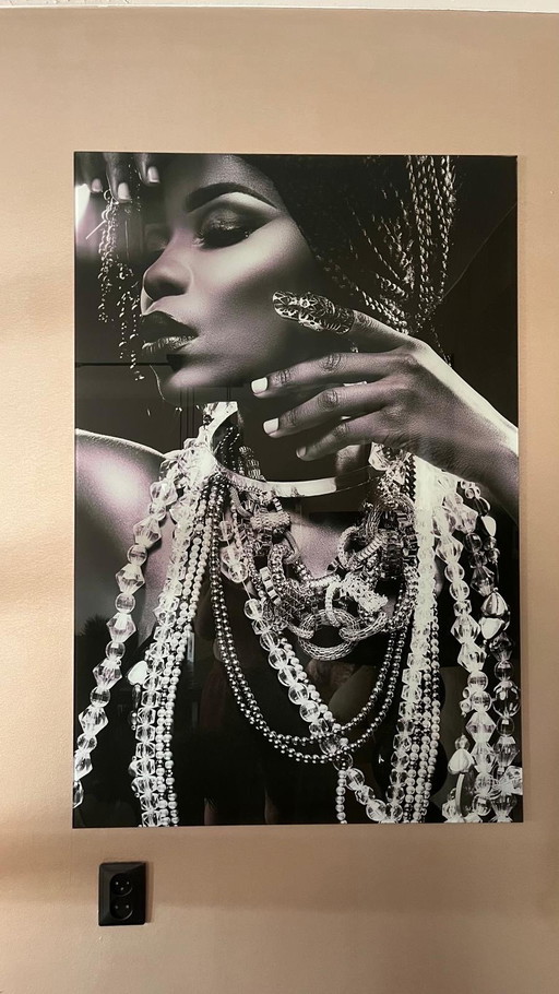 Plexiglass Painting Queen of Africa 120x80 cm