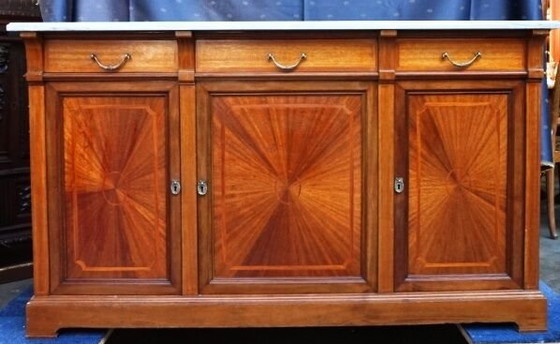 Rosel manufacturer brussel enfilade mahogany, marquetry. – Sideboard, Bronze, Marble (photo 2 of 10)