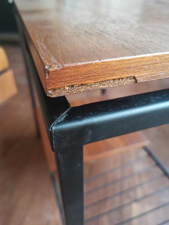 Image 1 of Vintage Wood and Metal Console