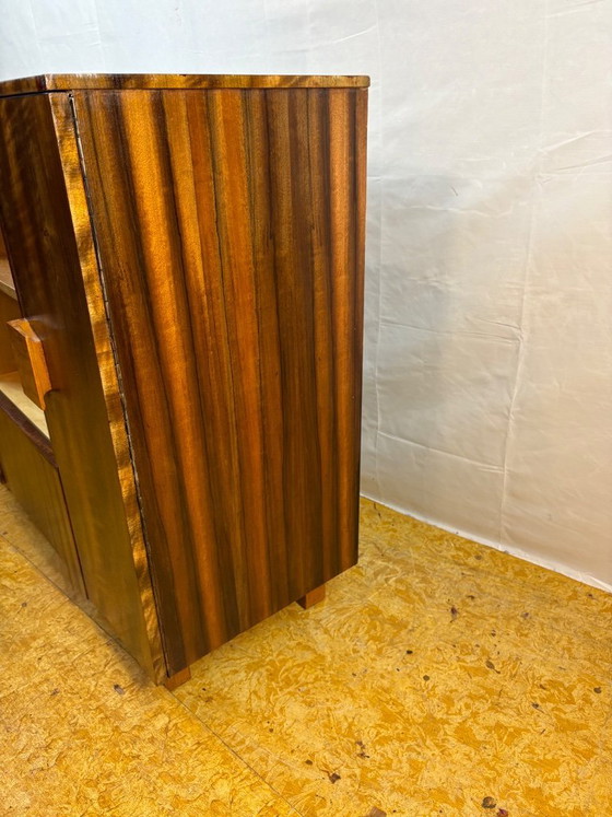 Image 1 of Art Deco Vintage Walnut Display Cabinet (Circa 1930–1940)  A charming and beautifully crafted Art Deco cabinet dating from the 1