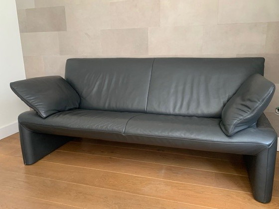 Image 1 of Jori Linea 2.5 Seater Sofa In Blue/Gray Leather