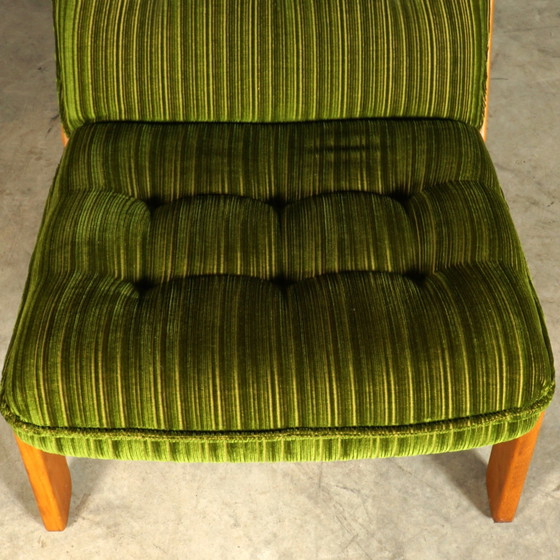 Image 1 of Fauteuil Vintage - Velours Vert - 1970