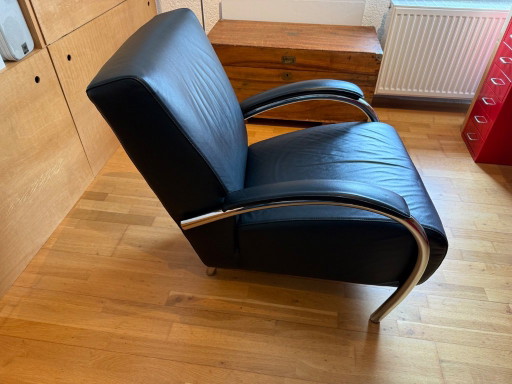 2x Molinari Accademia – fauteuils, Leather, Chrome