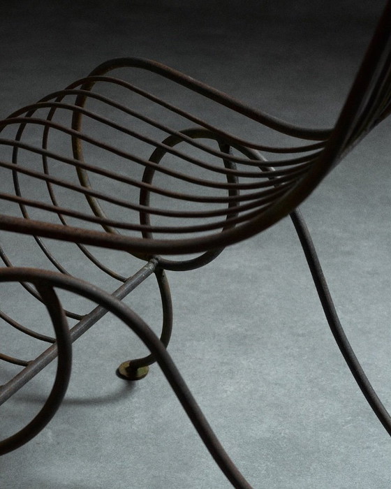 Image 1 of sedia e tavolo Spine nello stile di André Dubreuil.