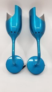 Blue Aluminum Tsé Tsé Wall Lights, France (Set of 2)