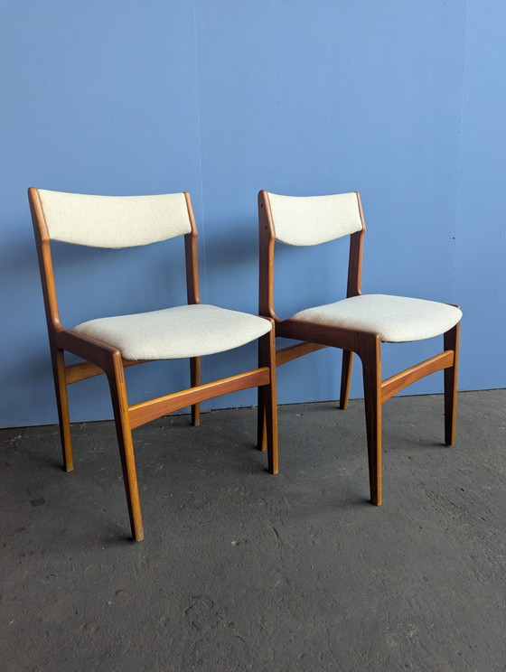 6x Teak Mid Century Dining Chairs - Erik Buch – Wood (photo 9 of 13)