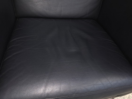 Image 1 of Walter Knoll Foster 500 fauteuilset van 8, zwarte designfauteuils, leren stoelen