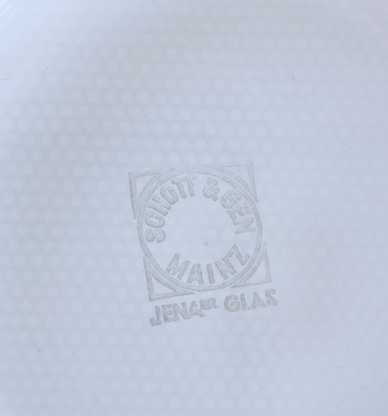 Image 1 of Vintage tea service, tea set, wooden cups + Jena glass Schott, 1960, with tray