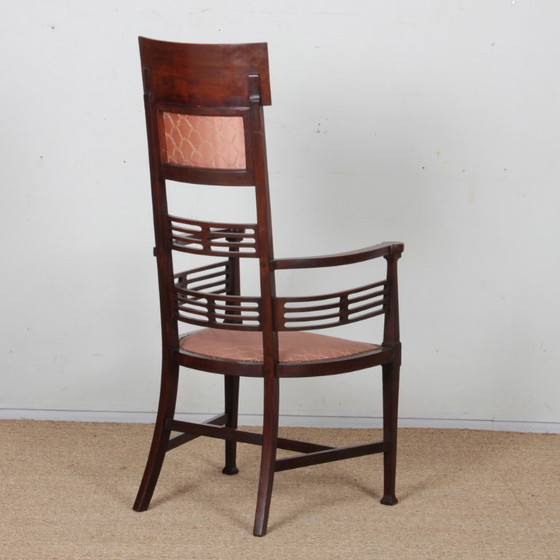 Image 1 of Engelse fauteuil van J.S. Henry, Arts and Crafts-stijl, eind 19e eeuw.