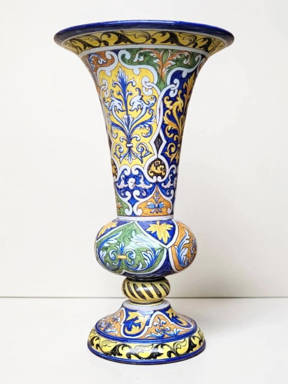 Vaso Cornet in maiolica di Nevers, Montagnon – Vasi, Porcelain (photo 10 of 10)