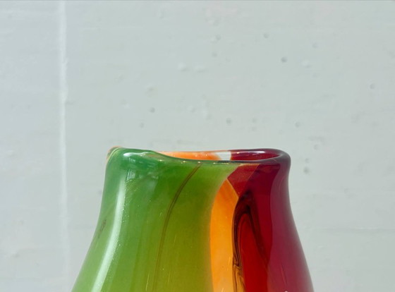 Image 1 of Jarrón de cristal de estudio de Mdina Glass Malta, década de 1970.