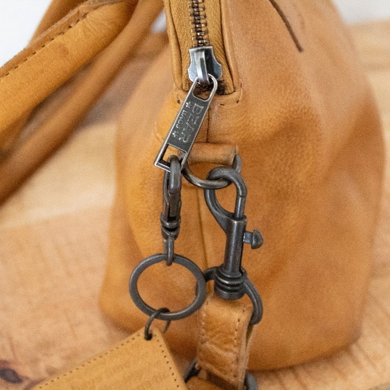 Image 1 of Ochre yellow leather shoulder bag from Bear Design