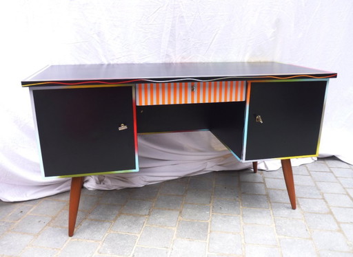 Colorful vintage desk