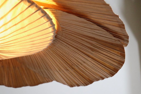 Image 1 of Uchiwa Hana II kroonluchter van Ingo Maurer voor Design M, jaren 70.