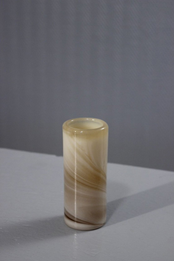 Image 1 of Roller vase alabaster style Maure Vieil Bob Le Bleis Mandelieu 1970s