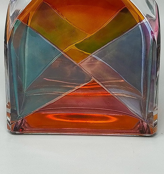 Image 1 of Prachtige karaf of decoratieve fles uit de jaren 70 van Luigi Bormioli, gemaakt in Italië