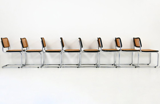 Image 1 of Sedie da pranzo stile B32 di Marcel Breuer, set da 8