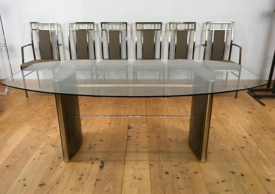 Image 1 of Table Belgo Chrom Design Vintage + 6 chaises assorties