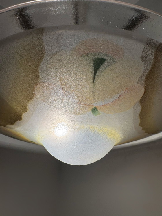 Image 1 of Art Deco kroonluchter van veelkleurig glas