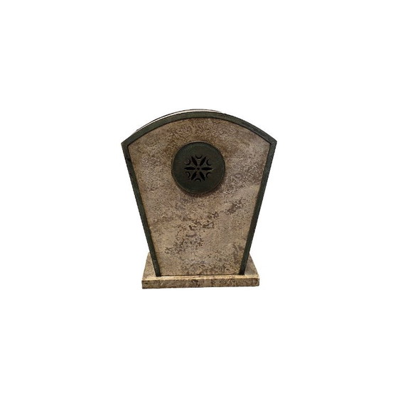 Frans Art Deco Marmeren Pendule, Jaren 20/30 – Decoratieve objecten, Marble, Brass (photo 5 of 7)