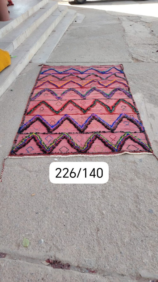 Handgeknoopt Berber kleed wol 226x140cm