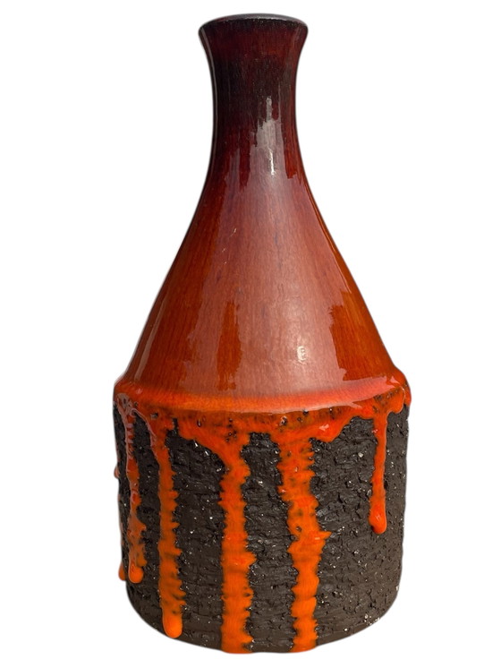 Image 1 of Inger Folmer-Larsen Kingo Ceramics Denemarken Fat-Lava Studio keramische vaas Jaren 70 Pop-Art Design