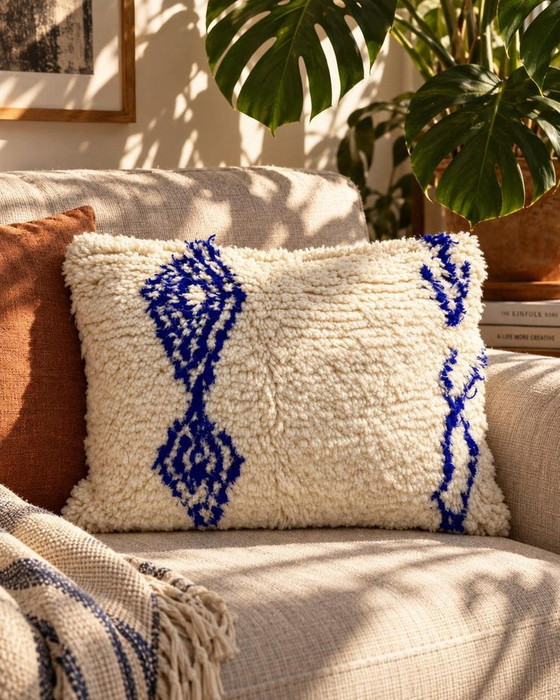 Housse de coussin berbère – Coton, Laine (photo 2 of 5)