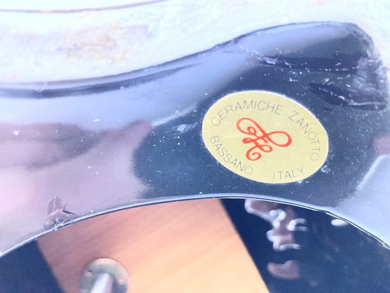 Image 1 of Lámpara de mesa de cerámica esculpida con forma de cisne de Ceramiche Zanotto, Bassano.