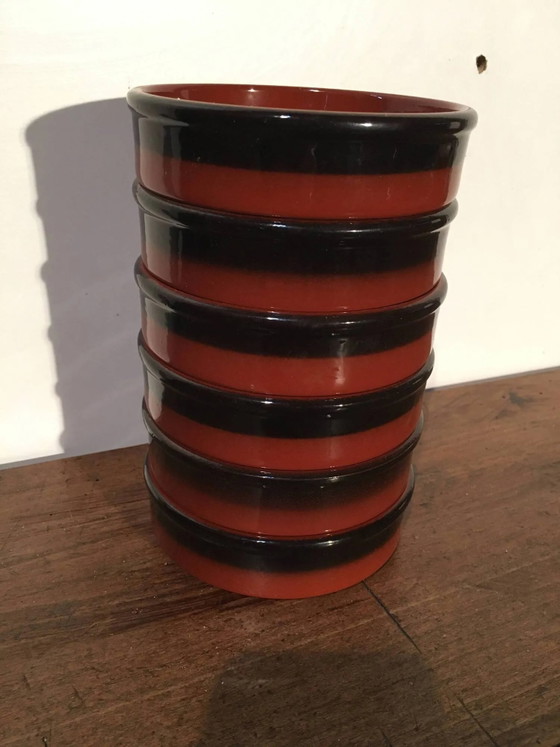 Set mit 6 Keramik-Ramekins – Geschirr, Porcelain, Ceramic, Vintage (photo 4 of 7)