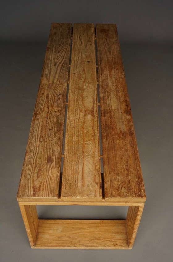 Image 1 of Vintage Scandinavian Solid Pine Bench. 1960s