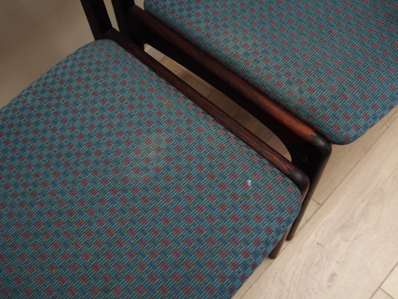 Image 1 of Drei Stühle aus Palisanderholz, dänisches Design, 1970er Jahre, hergestellt in Dänemark
