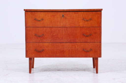 Vintage chest of drawers | Mid - Century drawer cabinet | wood storage 60s #07-45