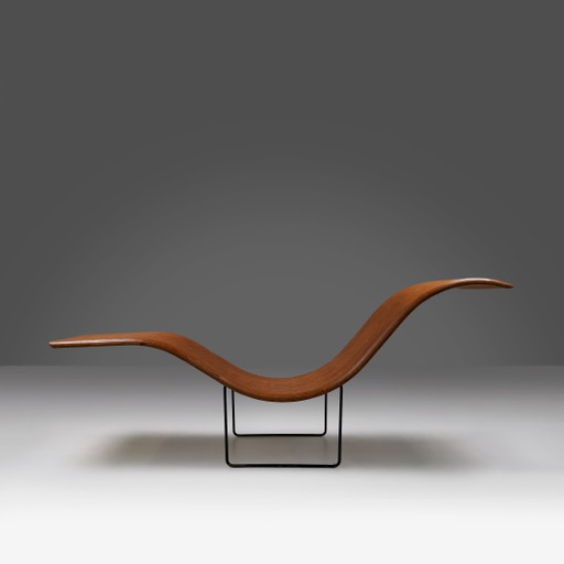 Poltrona lounge in laminato impilabile di metà secolo di Tiller Lesser, Germania, anni '90