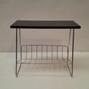 Vintage Side Table With Built-in Magazine Rack