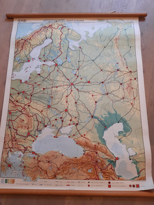 Vintage School Map of Eastern Europe (Wolters-Noordhoff)