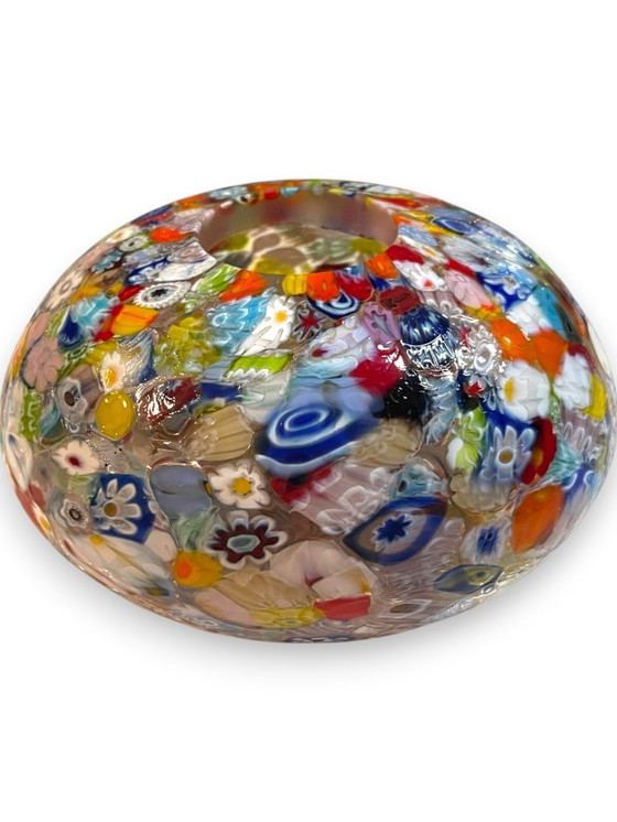 Image 1 of Murano DOGI Millifiori vaas, gemaakt in Italië. Echt Murano, geen reproductie.