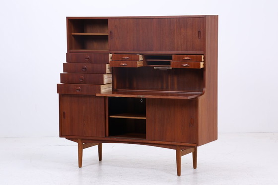 Image 1 of Vintage Teak Armoire à étagères | Mid Century Armoire Highboard | 60's Bar Armoire en bois de rangement '=)-=%.