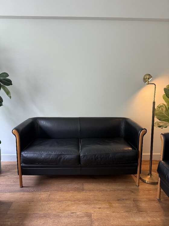 Image 1 of Leather club set by Antonio Citterio for Moroso, 1980s